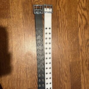 Urban Outfitters Black and White Indi Belts